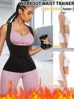 Gilet Corset Gainant en Néoprène pour Femmes, Double Ceinture, Contrôle Abdominal, Entraîneur de Taille