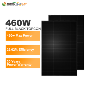 Bluesun Innovatieve Ontwerpen Set Zonnepanelen N-type Topcon Volledig Zwarte Draagbare Zonnepanelen 400 410 420 430 440 450 460W - Product Image 1