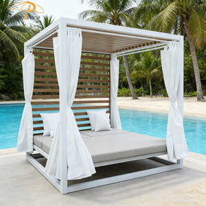 All Weather Day Bed Luxury Resort Garden Muebles de patio al aire libre Resort Style Day Bed Sun Lounge con cojín - Product Image 2