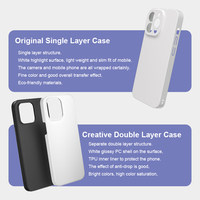 Film d'impression par transfert thermique par sublimation 3D avec motif personnalisé pour coque de téléphone portable PC pour iPhone 15 14 Pro Max 13 12 11
