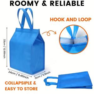 Bolsa Térmica para Almuerzo con Logotipo Personalizado, Bolsa de Picnic Pequeña y Portátil, Bolsa Refrigerante Reutilizable para Comida y Bebida - Product Image 4