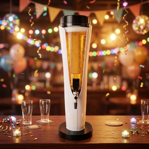 Dispensador de Bebidas Automático Portátil de 2L, Dispensador de Barra para Jugo, Cerveza, Vino, con Tubo de Hielo, Hecho de Plástico, Venta al Por Mayor Personalizada - Product Image 1