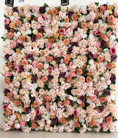 Mur de fleurs artificielles en soie, décoration de mariage, vente en gros, Offre Spéciale
