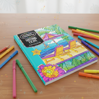 Livre de coloriage personnalisé pour enfants, couverture brillante laminée, reliure piquée à cheval, carton kraft, activité scolaire pour enfants