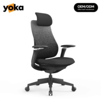 Chaise de bureau de direction ergonomique de luxe à dossier haut avec soutien lombaire réglable, appui-tête, accoudoirs, pivotante, inclinable et verrouillable, multi-nylon