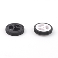 ZJ327 3PI MiniQ Trolley con motor N20 y rueda de goma de 34mm Programador de paquete SMD Tipo 34*7 Disco de código