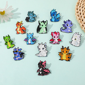 Mignon petit dragon volant broche donjons et dragons alliage insigne fête cadeau émail broche - Product Image 4