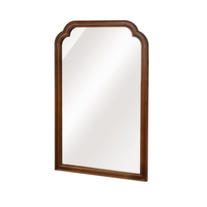 Black Walnut Color 20x30 Solid Wood Frame Rounded <b>Corner</b> Decorative Mirror For <b>Bedroom</b> Bathroom Living Room Entryway - Product Image 6