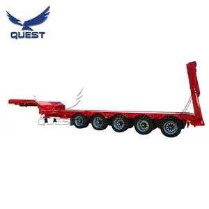 80-100 吨设备车辆运输 5 轴 6 轴自我转向 Lowbed 半卡车拖车