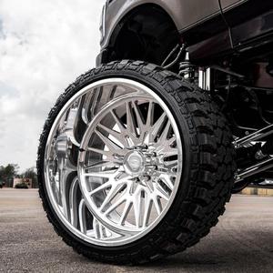 ล้อรถกระบะสีดำแบบฟอร์จ ขนาด 24x14 26x14 28x16 30x16 สำหรับ F-250 F-350 Super Duty  8x165.1 8x170 8x180 ขัดเงา - Product Image 4