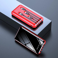 BSCI TCCC usine chargeur Portable 10000mah batterie externe pour l'extérieur charge rapide de téléphone Mini étanche avec des câbles de sortie 10W