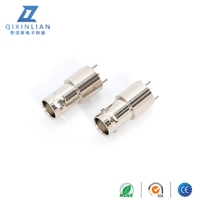 Cuivre pur-Nickel Plaqué 50 Ohm BNC Femelle RF Connecteur Coaxial Jack Type PCB