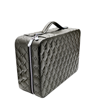 Boîte de rangement de bijoux, valise en cuir boîte de rangement pour bijoux collier de voyage anneau montre boîte organisateur de boîtier