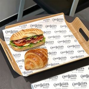 Food-Grade Waterproof Grease Oil Proof Biodegradable Eco-Friendly Disposable Wrapping <b>Paper</b> Custom Logo Printing for Bakery - Product Image 5