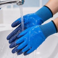 Gants en latex double couche avec paume en mousse gaufrée, résistants aux déchirures, résistants à l'usure, imperméables, pour usage intensif