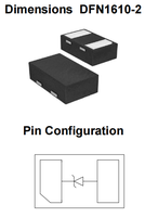 Diode TVS bidirectionnelle Leiditech SD0771P6W DFN1610-2 200VC pour l'électronique grand public et les équipements de communication