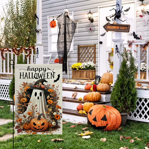 Personnalisé 12x18 ''Halloween Jardin Drapeau Durable Numérique Imprimé Polyester <span class=keywords><strong>Toile</strong></span> <span class=keywords><strong>De</strong></span> <span class=keywords><strong>Jute</strong></span> Double Face <span class=keywords><strong>Fanion</strong></span> Style - Product Image 6