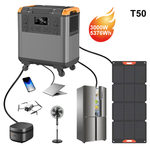 เครื่องกำเนิดไฟฟ้าพลังงานแสงอาทิตย์ Brand Original 3000w 5376Wh รุ่นพกพา พร้อมเต้ารับ EU แบตเตอรี่ LiFePO4 สำหรับใช้ในบ้านและนอกบ้าน - Product Image 1