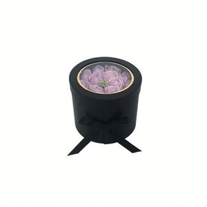 Hot Sell Double Layer Flower Gift Box Rotating Spin Transparent PVC <b>Window</b> Gift Box for Wedding Scene - Product Image 2