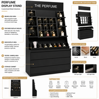 Vitrine de présentation commerciale haut de gamme sur pied pour parfumerie, présentoir personnalisé pour magasin de beauté