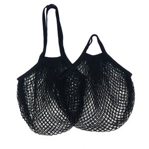 Sac de courses en filet réutilisable et écologique, pliable et lavable, pour légumes, fruits, avec poignées, emballage cadeau - Product Image 1
