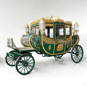 2026 Seats 6 Seats Sightseeing Horse Drawn Green Electric Carriage Wedding Carriage Customizable Color - Product Image 1