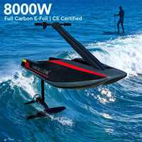 Planche électrique E-Foil 8000W certifiée CE, planche de surf électrique en fibre de carbone avancée avec poignée pour la stabilité