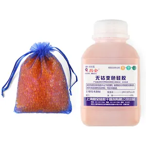 Cobalt sem 500g de cor laranja, dessecante gel de sílica pacotes de contas de gel laranja