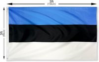 Drapeau d'Estonie 3x5 pieds en polyester, drapeaux nationaux estoniens en polyester avec œillets en laiton
