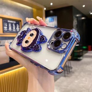 Ốp điện thoại iPhone 16 Labubu mạ điện 3D, hình hoạt hình, chống rơi bốn góc, dành cho iPhone 15 14 13 12 11 - Product Image 5