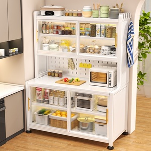 <span class=keywords><strong>Meuble</strong></span> de rangement multifonctionnel multi-niveaux en acier sur pied pour armoire de <span class=keywords><strong>cuisine</strong></span> - Product Image 1