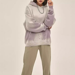 <span class=keywords><strong>Felpa</strong></span> Personalizzata Ricamata <span class=keywords><strong>e</strong></span> Felpe in Bulk per Stampa, Stile Tuta Sportiva con Effetto Stone-Washed Nero Sbiadito per <span class=keywords><strong>Uomo</strong></span> - Product Image 2