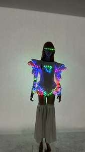 Abito a Led leggero a Led per donne costumi luminosi Sexy per ragazze che ballano abiti da spettacolo - Product Image 2