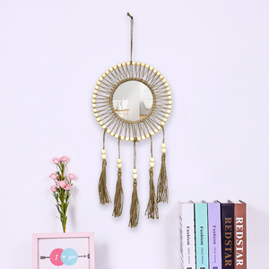 Nuevo diseño, <span class=keywords><strong>tapiz</strong></span> hecho a mano tejido bohemio Simple con <span class=keywords><strong>espejo</strong></span>, sala <span class=keywords><strong>de</strong></span> estar, dormitorio, colgante <span class=keywords><strong>de</strong></span> pared decorativo - Product Image 2