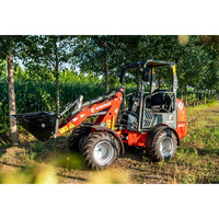 Mini chargeuse sur pneus diesel chinoise 4x4 W1160, capacité nominale de 3 à 8 tonnes, petite chargeuse frontale avec accessoire de godet, composants principaux