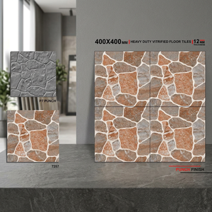 Carreaux de sol en porcelaine Vistaar Factory, gaufrés, pleine épaisseur, 16x16 pouces, antidérapants, rustiques, robustes, pour extérieur - Product Image 3