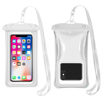 Étui étanche en PVC avec logo personnalisé pour téléphone portable de natation avec pochette flottante universelle IPX8 pour téléphone de plongée
