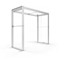 Stand d'exposition modulaire LED personnalisé - Murs d'affichage rétroéclairés à cadre en aluminium, pliables, légers et portables pour salons professionnels