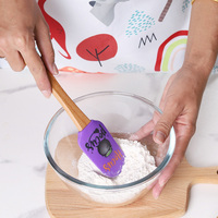 Grattoirs flexibles antiadhésifs résistants à la chaleur Outil de mélange de cuisson Spatules en silicone Spatule en caoutchouc