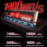 Lexar ARES SSD 512GB Hard Drive PCIe 4.0x4 SSD NVMe M.2 2280 1TB 2TB 4TB Solid State Drive untuk PS5 Laptop PC