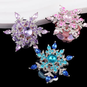 Nouveauté, perles en vrac en alliage pour le bricolage, diamant complet, flocon de neige rotatif, fabrication de bracelets pour la sortie d'air de voiture - Product Image 2