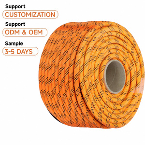 <span class=keywords><strong>Corde</strong></span> de tirage en polyester et nylon double tressé de 1/2 pouce x 200 pieds, 880 lb, robuste, pour l'arboriculture, le travail sur les arbres, la marine et l'extérieur - Product Image 1