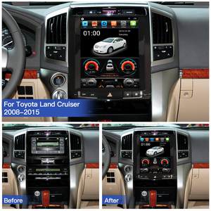 HFMidia Autoradio 12,1 pouces avec écran vertical, unité multimédia vidéo pour Toyota Land Cruiser 2008-2015, CarPlay sans fil - Product Image 5
