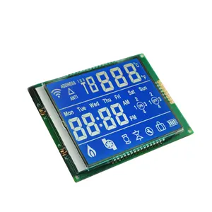 Termômetro controlador de temperatura placa principal lcd tn, 7 segmento transparente tela de lcd vidro