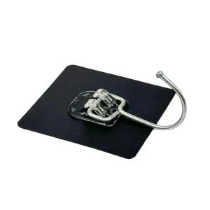 Ganchos adhesivos para cocina al por mayor, ganchos negros para baño montados en la pared, ganchos fuertes sin clavos para paredes y puertas, precio de 1 - Product Image 4