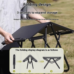 <span class=keywords><strong>Table</strong></span> <span class=keywords><strong>pliante</strong></span> d'extérieur multifonctionnelle pour le camping <span class=keywords><strong>Table</strong></span> à thé légère et portable à ouverture rapide pour voiture <span class=keywords><strong>moto</strong></span> voyage - Product Image 2