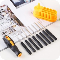 Jeu de tournevis multifonction 9-en-1 pour la maison, tournevis cruciformes et plats, acier au carbone alliage S2