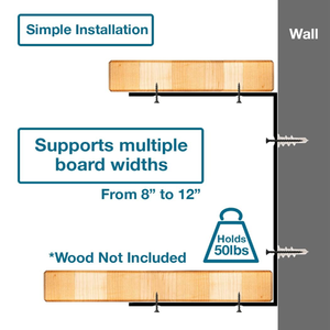 搁板支架扶手重型钢铸铁支架隐藏壁挂金属折叠浮动搁板支架 - Product Image 3