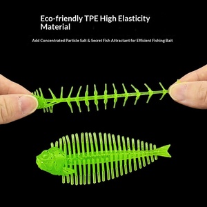 5 pz/borsa Nuova Esche Artificiali Morbide a Lisca di Pesce in TPE ad Alta Elasticità, Imitazione Bionica di Pesci di Acqua Salata per la Pesca Leggera in Acqua Salata - Product Image 1
