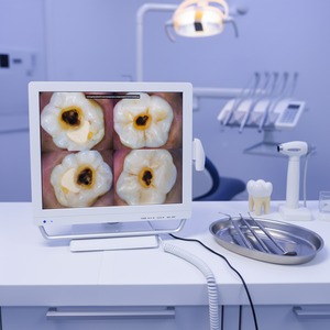 Équipement dentaire intelligent tout-en-un de haute qualité avec visualiseur <span class=keywords><strong>oral</strong></span> électrique, 2MP, mise au point 10-40mm, HDMI, application et support avec poignée - Product Image 1